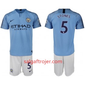 Manchester City Fodboldtrøjer STONES 5 Børn Hjemmebanesæt 2018/19 Kort ærmer